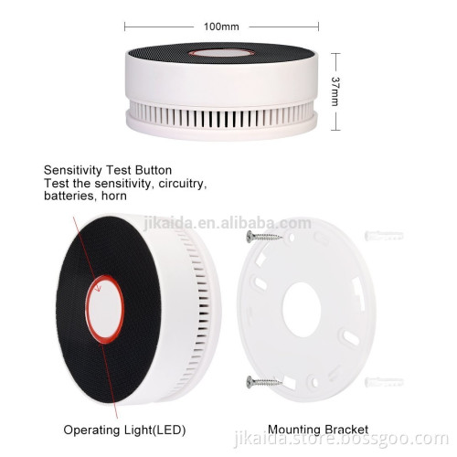 UL217standards smoke detector with built-in DC9v battery